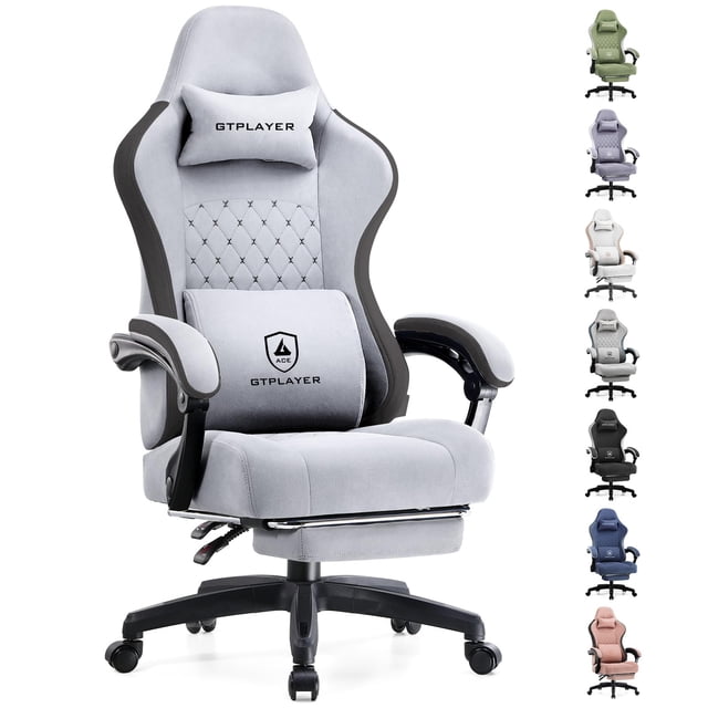 Silla Gaming GTPLAYER con cojín de muelles y reposapiés
