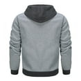 thumbnail image 4 of Black Hoodie Men,Color Block Hoodie Autumn Winter Pullover Thread Drawstring Casual Comfortable for Daily,Golf Pullovers for Men,03 GY2,S, 4 of 4