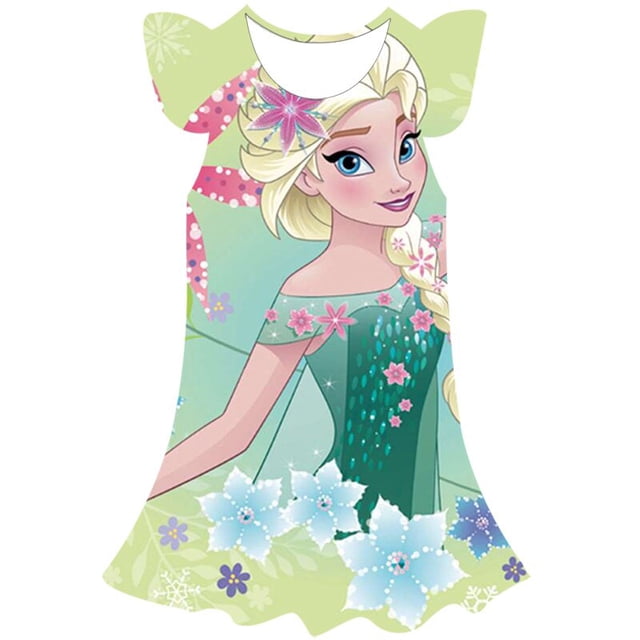 Disney Frozen Girls Elsa princesa vestido niños disfraz 3D Frozen Fancy 2-10 años fiesta de cumpleaños Disney Elsa vestido niño ropa 7T Gao Jinjia LED