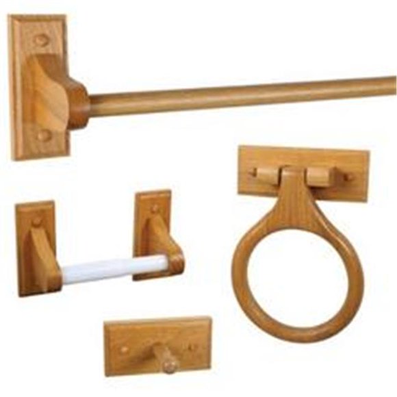 Design House 561258 Dalton 4-Piece Bathroom Kit, Honey Oak Finish
