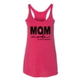 thumbnail image 2 of Wild Bobby, Mom Mode All Day Everyday Mother's Day Tri-Blend Racerback Tank Top, Shocking Pink, X-Large, 2 of 6