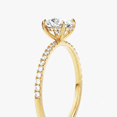 thumbnail image 4 of vylahjewellery Oval Moissanite Solitaire Ring, Engagement Ring for Women, Pave Setting Solitaire Rings, Hidden Halo Ring, 4 of 8