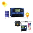 thumbnail image 3 of MPPT Solar Charge Controller 30A 40A 50A 60A 100A Dual USB LCD Display 12V 24V Solar Cell Panel Charger Regulator With Load ,Widely Used, 3 of 6
