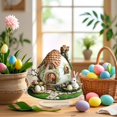 thumbnail image 1 of Decoraciones de Pascua, regalos de Pascua, adornos de Pascua, decoraciones de Pascua, huevos de Pascua, decoración de árbol, escena del hogar, adorno de mesa, regalo festivo, decoraciones de Pascua de, 1 of 6