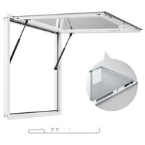 VEVOR Concession Window 36x36 in,Aluminum Alloy Frame Service Window for Food Truck,Up to 85 Degrees Stand Serving Window with Awning Door and Drag Hook,Rainwater Resistant for Concession Trailers