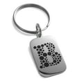 thumbnail image 1 of Stainless Steel Letter B Initial Dotted Monogram Engraved Small Rectangle Dog Tag Charm Keychain Keyring, 1 of 1