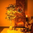 thumbnail image 4 of 7FT Artificial Ficus Tree with Natural Wood Trunk and Lifelike Leaves, Silk Fake Potted Tree with Wood Branches, Faux Tree for Office Home Decor, 4 of 12