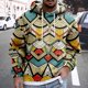 thumbnail image 1 of WILLBEST Sudaderas Deportivas Hombre Hombres Viento Africano Manga Larga Estampados Cálido Sudadera con Capucha Pulóver Tops Sudor Chica, 1 of 3