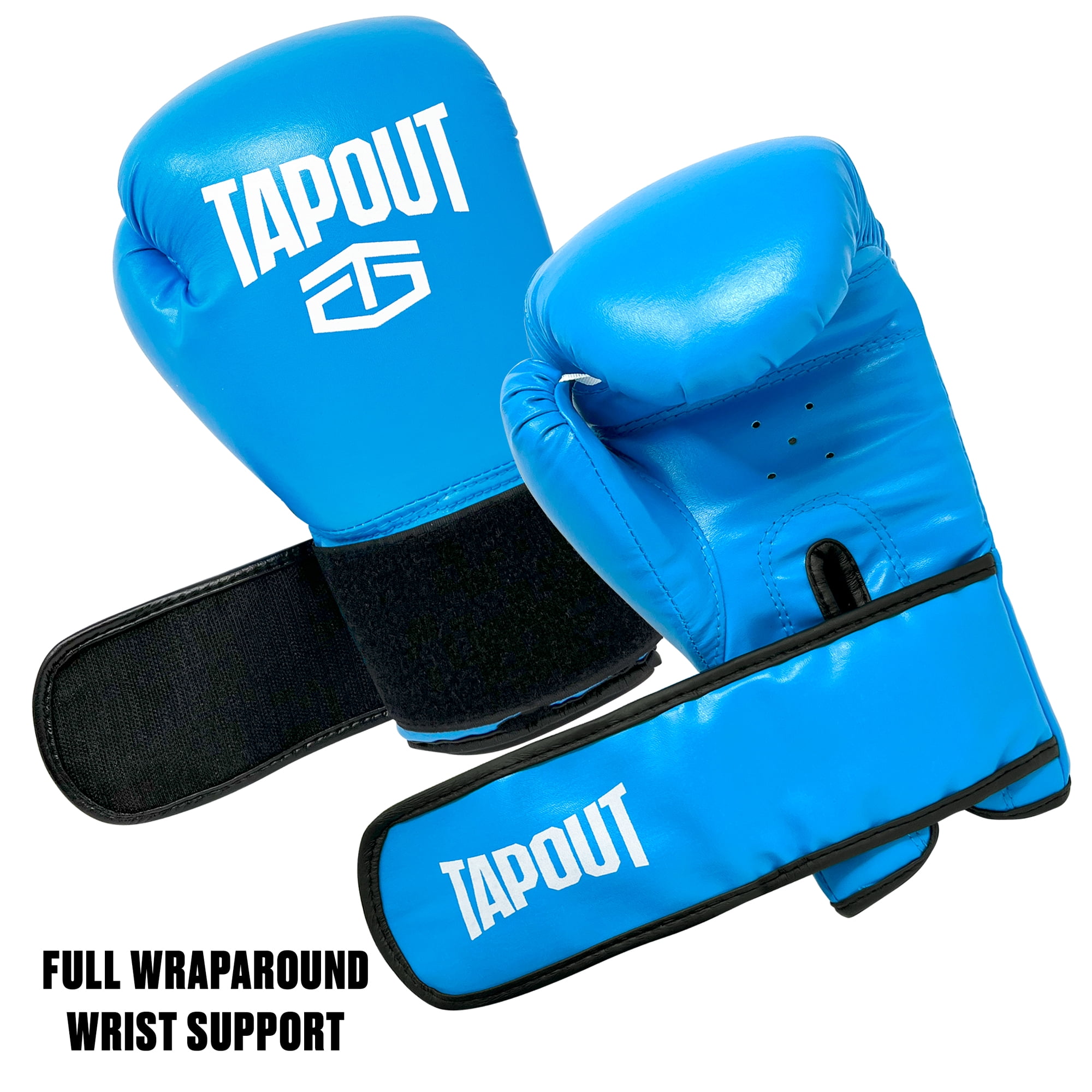 Tapout Kids Boxing Kit with 8 oz Gloves, Inflatable Punching Bag and Mesh Bag, Blue