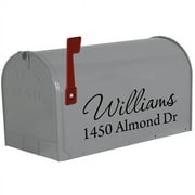 Personalized VWAQ Custom Jumbo Mailbox Decals With Family Name and Street Address