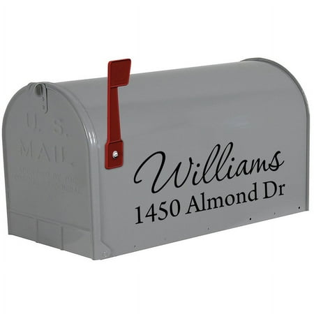 Personalized VWAQ Custom Jumbo Mailbox Decals With Family Name and Street Address