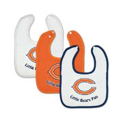 Chicago Bears 3 Pack Snap Bib Set