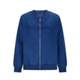 thumbnail image 4 of Sexlip Casual Loose Knit Jacket Long Sleeve Zipper Blouse Hoodies with Pocket Stylish Baseball Collar Lightweight Sweatshirt for Women Daily Wear Spring Fall Blue S, 4 of 6