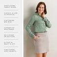 thumbnail image 4 of Fishers Finery Women's Ponte Stretch A-Line Skirt With Side Pockets, Gray, Medium, 4 of 5