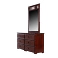 thumbnail image 3 of American Furniture Classics Model 2850DM, Solid Pine Six Drawer Dresser and Mirror in Rich Merlot finish, 3 of 9