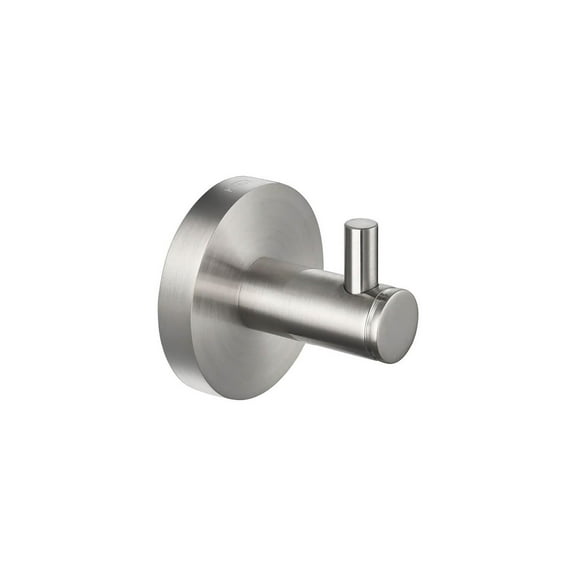 HomeStock Mountain Majesty Circular Bathroom Towel Hook Wall Mounted Robe Hook, 2 inch Solid Brass Wall Hooks for Bathroom, Brushed Nickel Finish