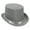 Grey, variant on Grey Satin Sleek Top Hat, OSFM (1/Pkg)