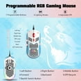 thumbnail image 4 of LexonElec M8 LED Gaming Mouse,Ergonomic Ultra-Lightweight Honeycomb Shell,Custom Tri-Color Design,Chroma RGB Backlit,7 Programmable Buttons 6400 DPI,Computer Mice for PS4,Xbox,Laptop,PC Gamers, 4 of 8