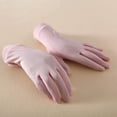 thumbnail image 4 of Womens Gloves Winter Gloves Women's Fashion Solid Color Five Finger Gloves Breathable Sunscreen Solid Color Etiquette Gloves, 4 of 5