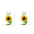 thumbnail image 1 of Bearachild Planta de acuarela, girasoles, flores, impresiones de letras, núcleo decorativo, coleccionables de arte para sala de estar, estudio, pasillo Decoración del hogar Flor de remojo Bearachild HA061613-03B, 1 of 6