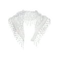 thumbnail image 1 of INSPIRE CHIC Chal de Encaje Mantilla de Tul, Cubierta Triangular para la Cabeza, Velo de Iglesia para Misa, Damas de Honor 51.2"x15.7" Blanco, 1 of 5