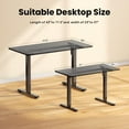 thumbnail image 2 of Electric Standing Desk Frame,Memory Controller Height Adjustment,176lbs Weight Capacity,For 37 to 77.5" Desktop,Ergonomic Sit Stand Desk Base for Home Office,Black Frame Only, 2 of 7