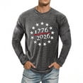 thumbnail image 5 of CUSTG Men T-Shirts Casual Sporty Patriotic Long Sleeve T Shirt Athletic Fit Crew Neck Tops Daily Workout Activities Celebrate America's 250th Anniversary Leisure 1776-2026 4th Of July Tee, 5 of 5
