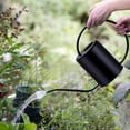 thumbnail image 3 of Kimzda Stainless Steel Black Colored Watering Can 1/2 Gallon 68oz Long Spout Watering Pot for Indoor Plant Watering or Outdoor Gardening with 2Pcs Removable Spray Spout for Flowers, 3 of 7