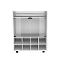 thumbnail image 2 of St Bar Cart With 8 Rack, Double Glass Door Display Cabinet, Aluminum-edged Top For Modern Living Space Cart, Rack Feature, Storage Room, 2 of 3