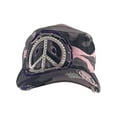 thumbnail image 2 of Top Headwear Womens Print Adjustable Cadet Cap - Lavender Camo - Peace Sign, 2 of 4