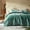 Aqua Green, variant on Velvet Quilt Oversized California King-120''x120'', Lightweight Black Velvet Comforter Set with 2 Pillow Shams, Soft Oversized Bedspread Coverlet Quilted Bedding Set for All Season