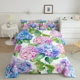 thumbnail image 2 of Manfei Hydrangea Queen Comforter Set,Rustic Flower Floral Bedding Sets,Pink Purple Blue Ombre Bedding Comforter Set For Girls,Ultra Soft Home Decor Reversible,3pcs, 2 of 8