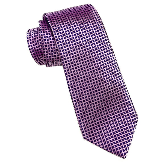 Scott Allan Mens Geometric Necktie - Purple Mens Tie