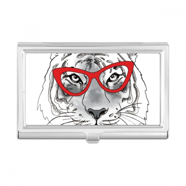 Lunettes Tigre Bel Animal Porte-Cartes de Visite Pochette Portefeuille