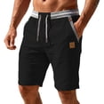 thumbnail image 2 of Uwinwear Men's Athletic Shorts Casual Classic Fit Drawstring Short Pants Summer Beach Casual Shorts with Elastic Waist and Pockets,Black,XXXL, 2 of 6