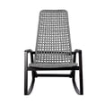 thumbnail image 3 of Armen Living Sequoia Wood & Rope Outdoor Patio Rocking Chair in Dark Wood/Gray, 3 of 10