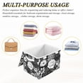 thumbnail image 7 of Foldable Fabric Storage Bin With Handle Collapsible Basket Box Storage With Lid Organizer Rose, 7 of 7