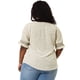 thumbnail image 5 of Women's Plus Size Blouse Pin Dots Smocked Floral Boho Blouses White 1X, 5 of 7