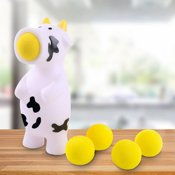 Cow Ball Blaster-Animal Popper Indoor And Outdoor Toys With 5 Foam Balls