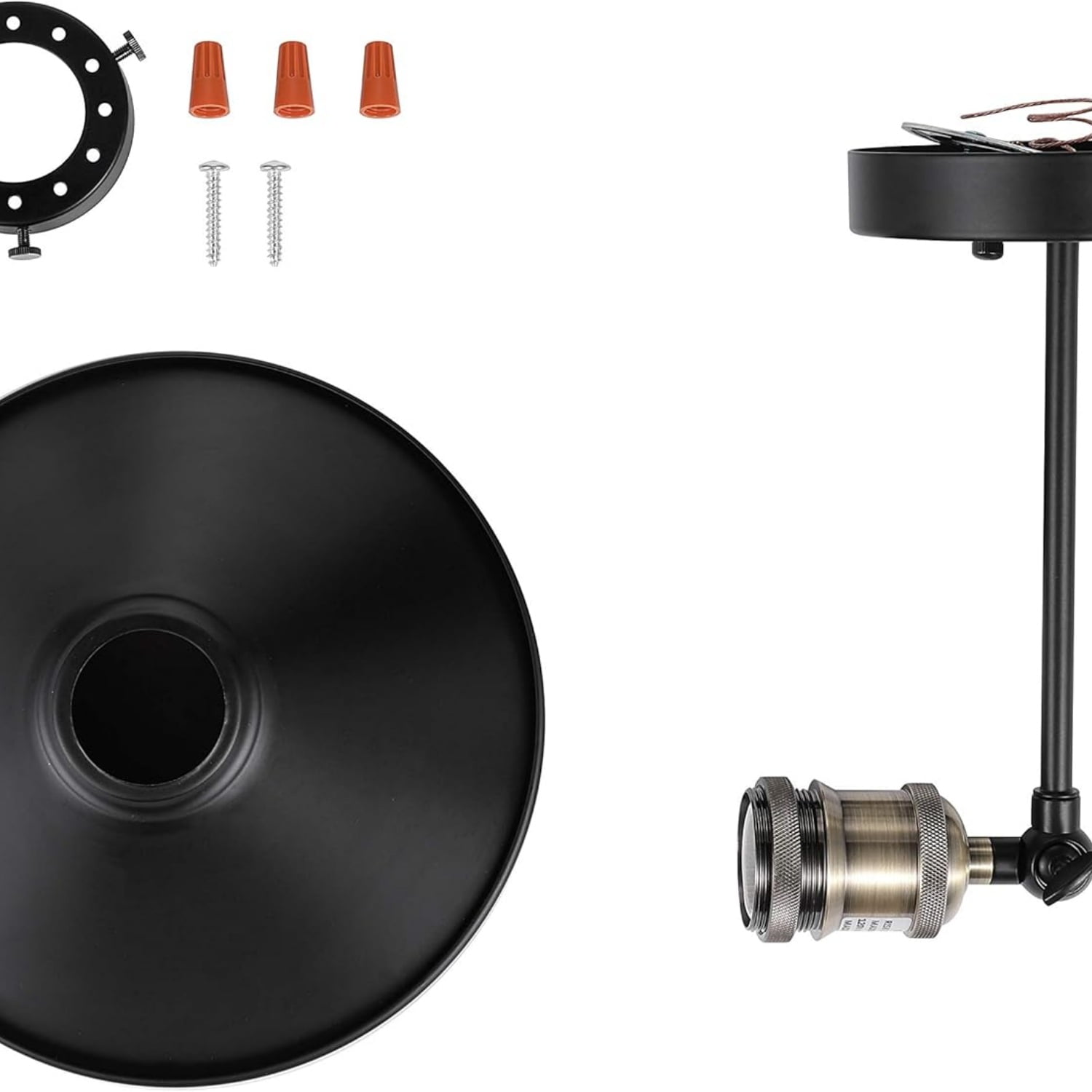 Hardwired Wall Sconce Set of 3,Black Industrial Vintage Wall Mounted Lights Sconces Wall Decor for Living Room Bedside Bedroom Indoor Doorway,Wall Lamp Fixture (E26 Bulbs NOT Included)