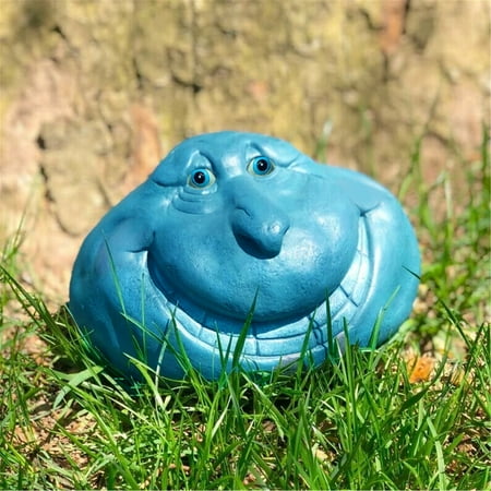 Hcljk Funny Rock-Face Garden/Yard Art Sculpture Resin Sculptures Mystical Garden Stone