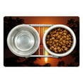 thumbnail image 1 of Nature Pet Mat for Food and Water, Sunset Horizon Skyline Reflection on the Sea Rural Fresh Dramatic View, Non-Slip Rubber Mat for Dogs and Cats, 18" X 12", by Ambesonne, 1 of 2