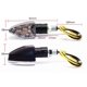 thumbnail image 2 of 4 Piezas Motocicleta 15 Luces LED de Señal de Giro Indicadores Ámbar Intermitentes 12V Mini Intermitentes Impermeables para Motocicleta (Nueva Versión), 2 of 5