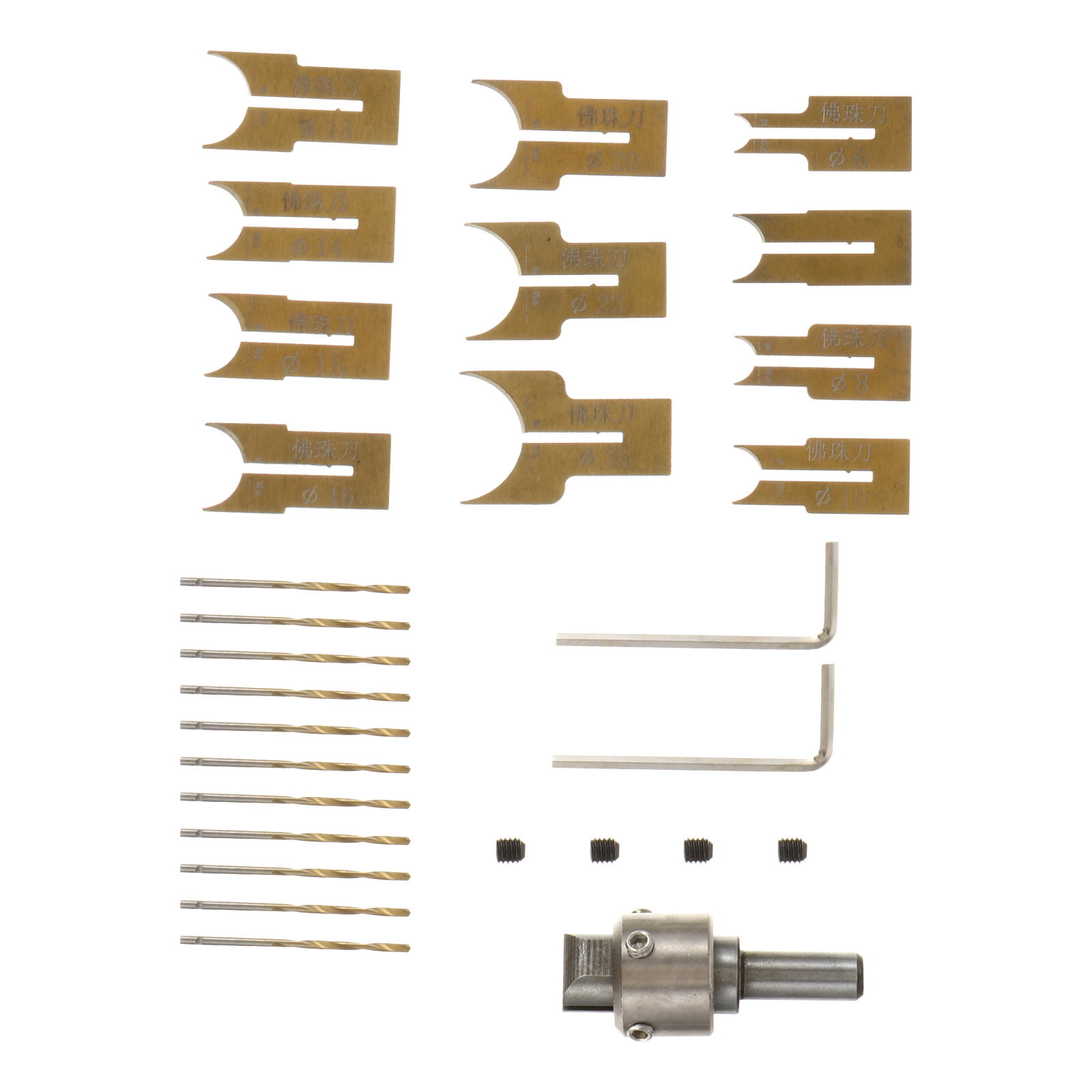 SWETRACE 24Pcs Mini Drill for Crafts Wood Ring Drill Bit Set Steel Assorted Color Professional for Beginners