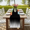 thumbnail image 4 of Table Runners 72 Inches Long Dress Scarves, Black White Farmhouse Kitchen/Dining Table Runner, Coffee Tablerunners, Modern Geometric Abstract Gradient Striped 13x72 Inch, 4 of 9