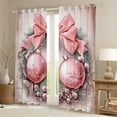 thumbnail image 2 of Feelyou Pink Xmas Ball Black Out Curtains, Dreamy Christmas Plant Botanical Curtains Pack of 2 (42x63 Each), Teen Kid Boy Girl Bedroom Curtains, Window Curtains Room Decor, 2 of 6