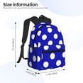 thumbnail image 3 of Lafuoo Blue And White Polka Dot Pattern Casual Backpack, Large Capacity Adjustable Shoulder Strap Computer Backpack, Unisex, Suitable for Campus, Business,Travel-One Size, 3 of 6