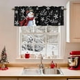 thumbnail image 2 of Valances for Windows Christmas Snowman Rod Pocket Cafe Window Treatments Valance Curtains for Kitchen Bathroom Laundry Basement Windows 56"x16", 2 of 7