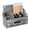 grey, variant on Distressed Rustic Wooden Office Desk Organizer 5 Compartment with 2 Drawer &Counter Desk Tabletop Desktop Mail Rack, Pens, Notebooks, Folders, Pencils and Office Supplies (Rock Grey)