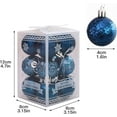 thumbnail image 2 of LINLIN Christmas Hanging Ball, 12pcs 4CM Christmas Ball Baubles Assorted Pendant Shatterproof Ornament Set Xmas Tree Decorations Hanging Decoration Seasonal Holiday Decorative Pendants, 2 of 7